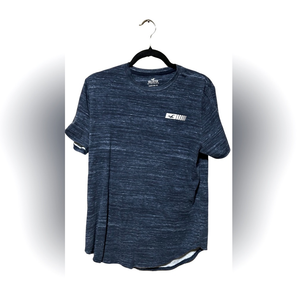 Men's Hollister Blue-Gray T-Shirt – Size L | Signature Back Print